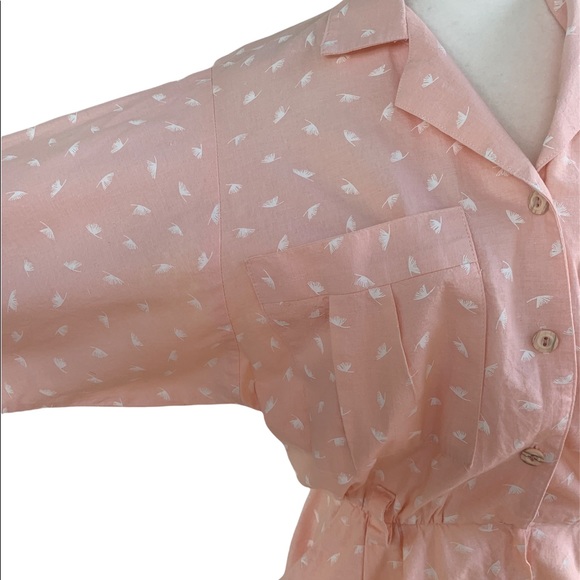Vintage Virgo II Peach Belted Dress - Picture 9 of 10